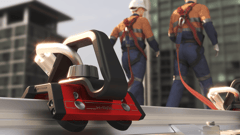 SHUTTLE - 01.effectsResult.png Image of FallProtection RigidRail SafetyLink XRail WallMount ConcealedFix