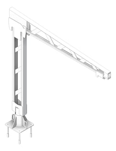 3D Shaded Image of FallProtection DavitBase SafetyLink FastFit FloorMount Fixed