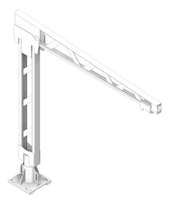 3D Shaded Image of FallProtection DavitBase SafetyLink FastFit FloorMount Removable