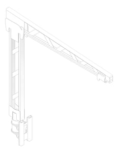 3D Documentation Image of FallProtection DavitBase SafetyLink FastFit WallMount