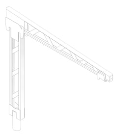 3D Documentation Image of FallProtection Davit SafetyLink FastFit