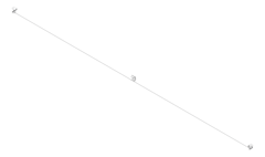 3D Shaded Image of FallProtection Lifeline SafetyLink FrogLine Horizontal OverheadMount