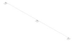 3D Shaded Image of FallProtection Lifeline SafetyLink FrogLine Horizontal SurfaceMount 305