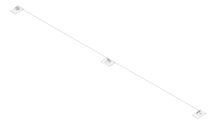 3D Shaded Image of FallProtection Lifeline SafetyLink FrogLine Horizontal SurfaceMount 370