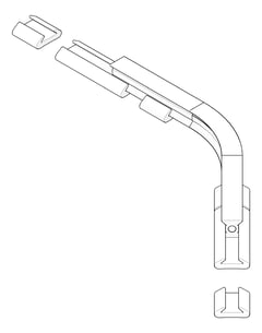 3D Documentation Image of FallProtection RigidRail SafetyLink XRail Corner FloorOverheadMount ConcealedFix