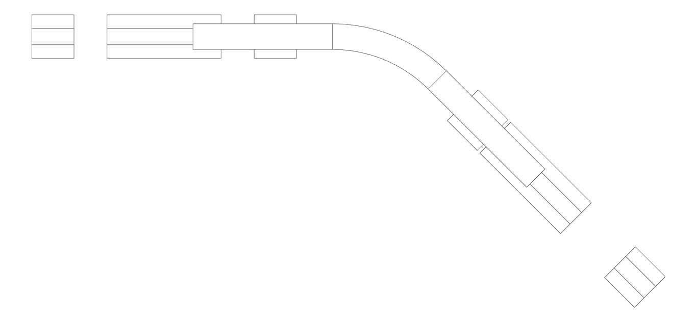 Plan Image of FallProtection RigidRail SafetyLink XRail Corner FloorOverheadMount ConcealedFix