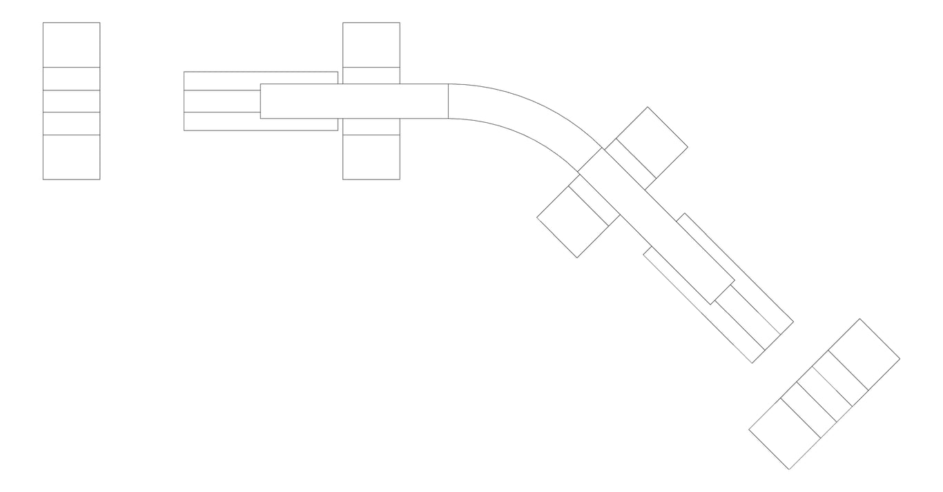 Plan Image of FallProtection RigidRail SafetyLink XRail Corner FloorOverheadMount SideFix