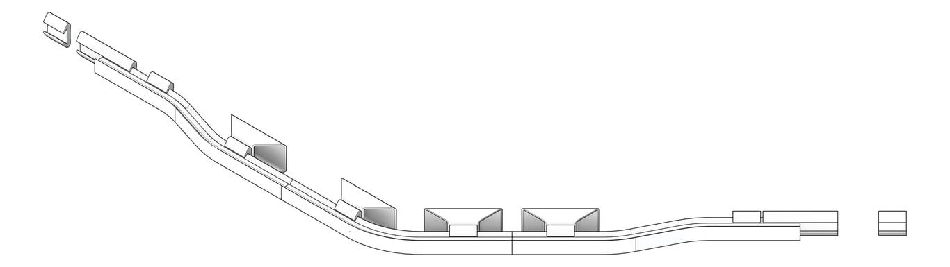 Navigate to FallProtection RigidRail SafetyLink XRail Corner WallMount ConcealedFix External