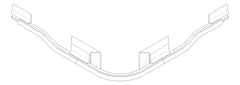 3D Documentation Image of FallProtection RigidRail SafetyLink XRail Corner WallMount OffsetFix External