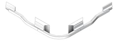 3D Shaded Image of FallProtection RigidRail SafetyLink XRail Corner WallMount OffsetFix External