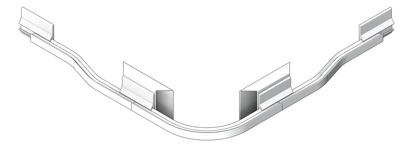 Image of FallProtection RigidRail SafetyLink XRail Corner WallMount OffsetFix External