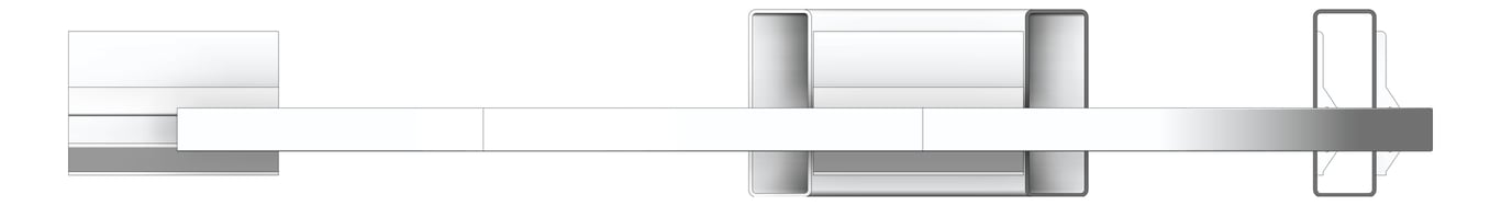 Front Image of FallProtection RigidRail SafetyLink XRail Corner WallMount OffsetFix External