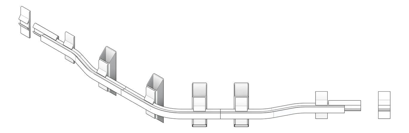 Navigate to FallProtection RigidRail SafetyLink XRail Corner WallMount SideFix External