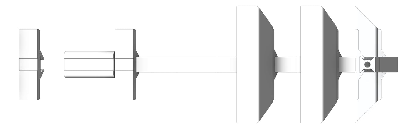 Left Image of FallProtection RigidRail SafetyLink XRail Corner WallMount SideFix External