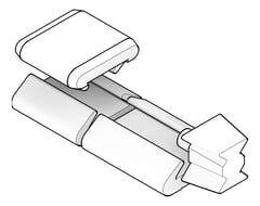 3D Documentation Image of FallProtection RigidRail SafetyLink XRail End Fixed