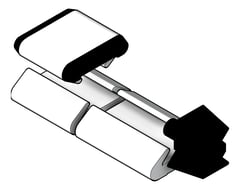 3D Shaded Image of FallProtection RigidRail SafetyLink XRail End Fixed