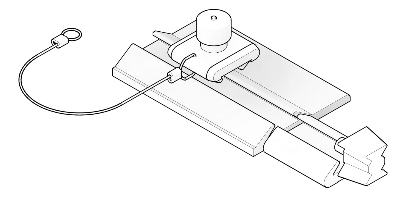 3D Documentation Image of FallProtection RigidRail SafetyLink XRail End Plunger