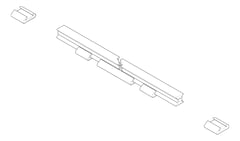3D Documentation Image of FallProtection RigidRail SafetyLink XRail ExpansionJoin