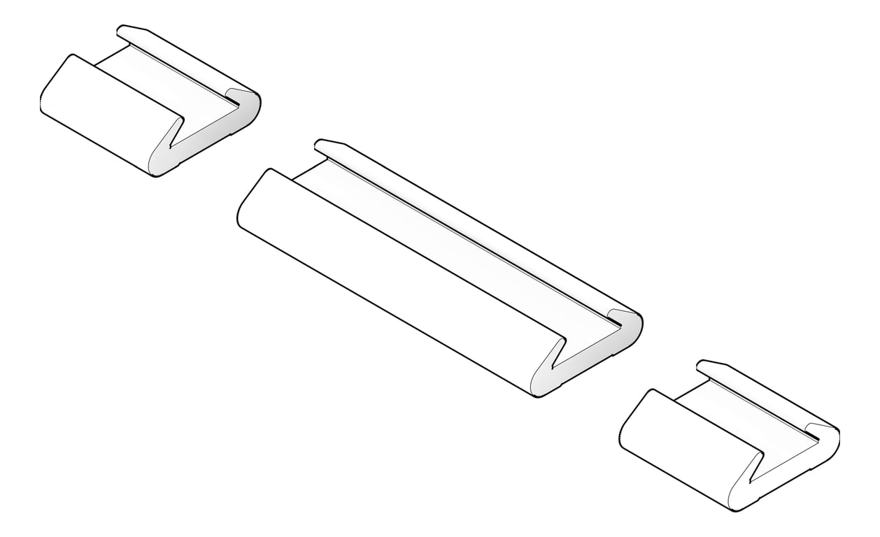 3D Documentation Image of FallProtection RigidRail SafetyLink XRail Join