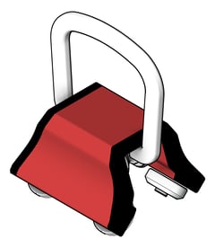 3D Shaded Image of FallProtection RigidRail SafetyLink XRail Shuttle