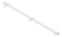 3D Shaded Image of FallProtection RigidRail SafetyLink XRail SideFix