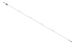 3D Shaded Image of FallProtection RigidRail SafetyLink XRail WallMount OffsetFix