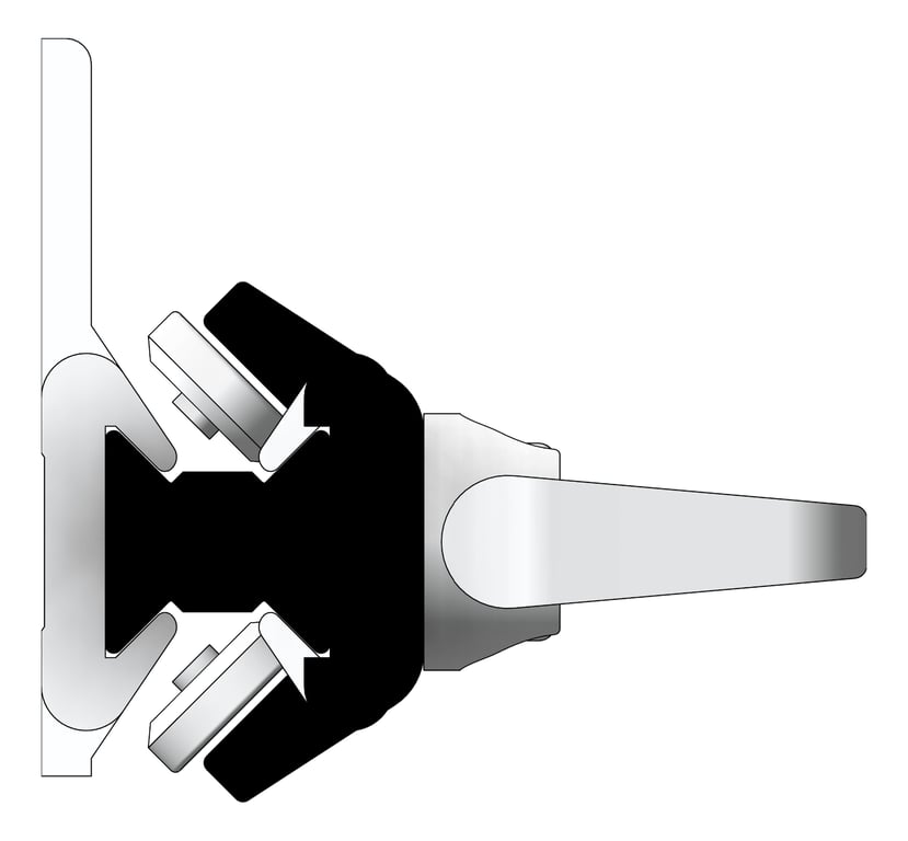 Left Image of FallProtection RigidRail SafetyLink XRail WallMount OffsetFix