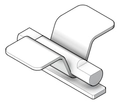 3D Shaded Image of FallProtection RigidRail SafetyLink XrailUltra Bracket Overhead