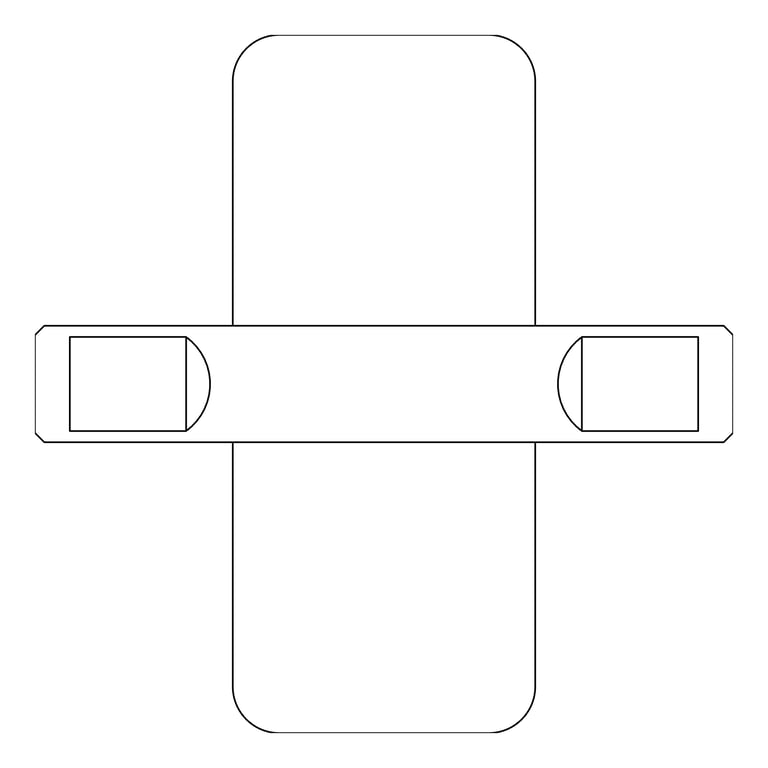 Plan Image of FallProtection RigidRail SafetyLink XrailUltra Bracket Overhead