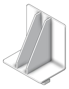 3D Shaded Image of FallProtection RigidRail SafetyLink XrailUltra Bracket WallMount