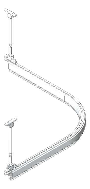 FallProtection RigidRail SafetyLink XrailUltra Corner SuspendedFix