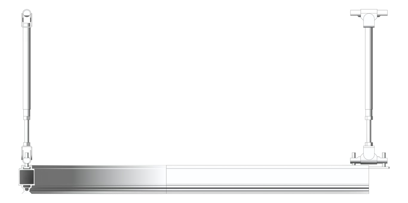 Left Image of FallProtection RigidRail SafetyLink XrailUltra Corner SuspendedFix