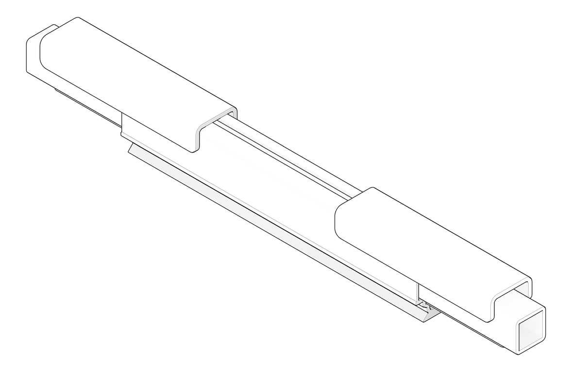 3D Documentation Image of FallProtection RigidRail SafetyLink XrailUltra MidGate