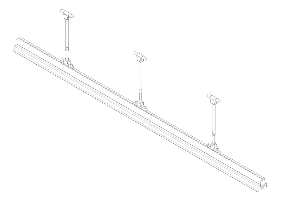 3D Documentation Image of FallProtection RigidRail SafetyLink XrailUltra SuspendedFix