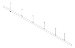 3D Shaded Image of FallProtection RigidRail SafetyLink XrailUltra Suspended