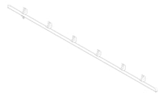 3D Documentation Image of FallProtection RigidRail SafetyLink XrailUltra WallMount