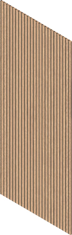 3D Presentation Image of Batten Acoustic Screenwood ModuloAcoustic Linea40 Group1 BoxWood Material