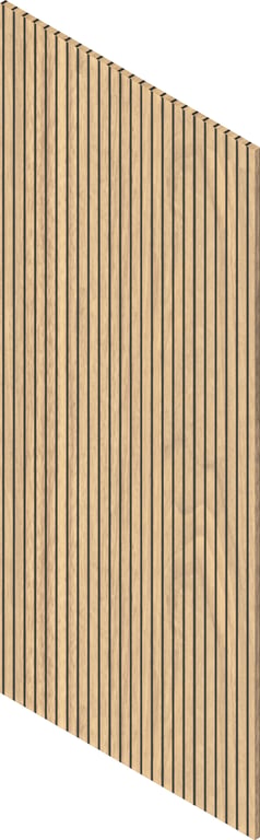3D Presentation Image of Batten Acoustic Screenwood ModuloAcoustic Linea40 Group1 GumFlat Material