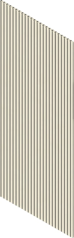 3D Presentation Image of Batten Acoustic Screenwood ModuloAcoustic Linea40 Group1 Oyster Material