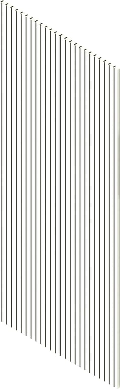3D Presentation Image of Batten Acoustic Screenwood ModuloAcoustic Linea40 Group1 SterlingCalacatta Material