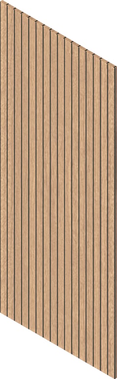 3D Presentation Image of Batten Acoustic Screenwood ModuloAcoustic Linea65 Group1 BoxWood Material