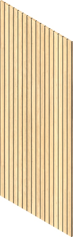3D Presentation Image of Batten Acoustic Screenwood ModuloAcoustic Linea65 Group1 ByronBlackbutt Material