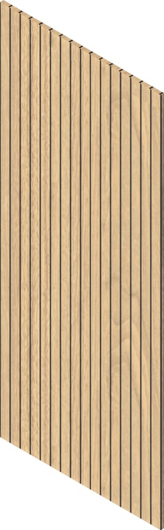 3D Presentation Image of Batten Acoustic Screenwood ModuloAcoustic Linea65 Group1 GumFlat Material