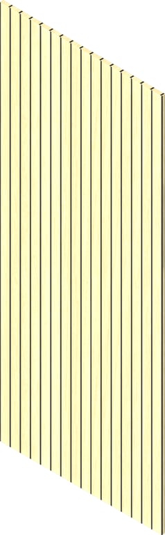 3D Presentation Image of Batten Acoustic Screenwood ModuloAcoustic Linea65 Group1 WhiteMountainOak Material