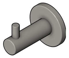 3D Shaded Image of RobeHook SurfaceMount Seima Anson Round