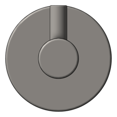 Front Image of RobeHook SurfaceMount Seima Anson Round
