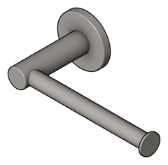 3D Shaded Image of ToiletRollHolder SurfaceMount Seima Anson Round
