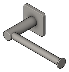 3D Shaded Image of ToiletRollHolder SurfaceMount Seima Anson Square