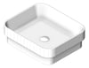 3D Shaded Image of Basin AboveCounter Seima Cleo Rectangle