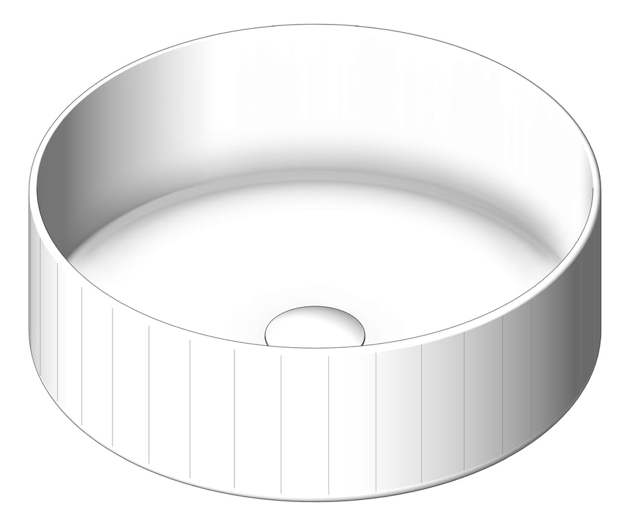 3D Shaded Image of Basin AboveCounter Seima Cleo Round